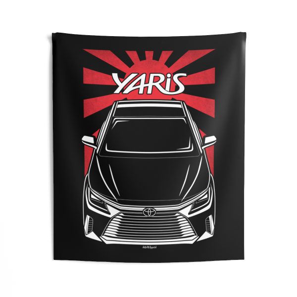 Toyota Yaris 2023-2024 Tapestry - JDM Wall Art 50 x 60 inch by Auto Art Apparel
