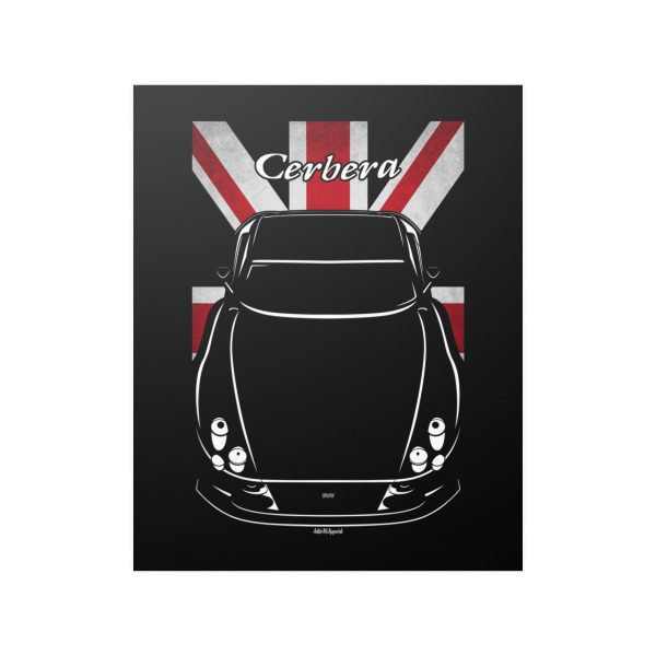 TVR Cerbera Poster - UK Flag Print 16 x 20 inch by Auto Art Apparel