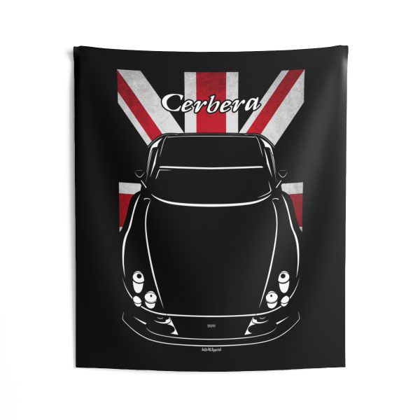 TVR Cerbera Tapestry - UK Flag Wall Art 50 x 60 inch by Auto Art Apparel