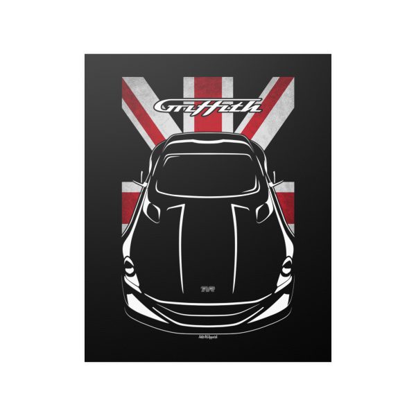 TVR Griffith Poster - UK Flag Print 16 x 20 inch by Auto Art Apparel