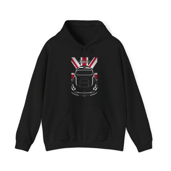 TVR Sagaris Hoodie - UK Flag Hooded Sweatshirt Black by Auto Art Apparel