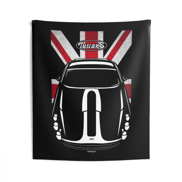 TVR Tuscan Speed Six Tapestry - UK Flag Wall Art 50 x 60 inch by Auto Art Apparel