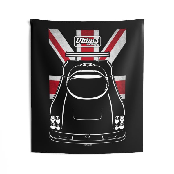 Ultima Evolution Coupe Tapestry - UK Flag Wall Art 50 x 60 inch by Auto Art Apparel