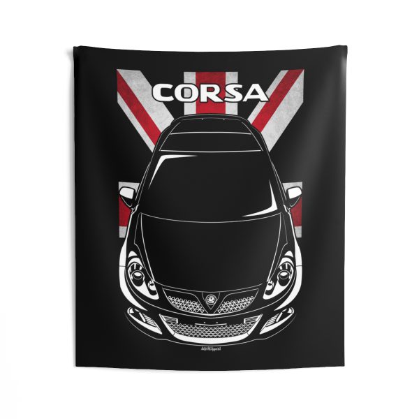 Vauxhall Corsa VXR 2007-2014 Tapestry - UK Flag Wall Art 50 x 60 inch by Auto Art Apparel