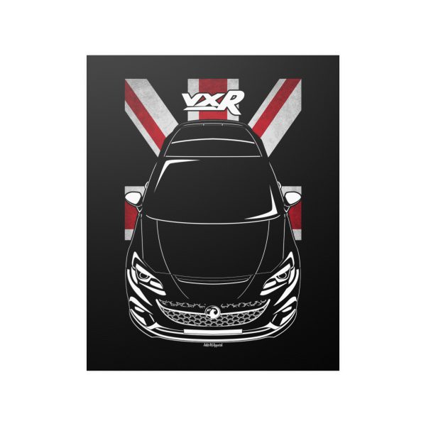Vauxhall Corsa VXR 2015-2024 Poster - UK Flag Print 16 x 20 inch by Auto Art Apparel