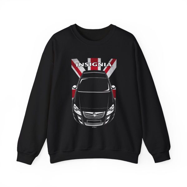 Vauxhall Insignia VXR MK1 Sweatshirt - UK Flag Crewneck Black by Auto Art Apparel