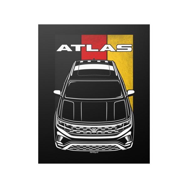 Volkswagen Atlas 2021-2023 Poster - Germany Flag Print 16 x 20 inch by Auto Art Apparel