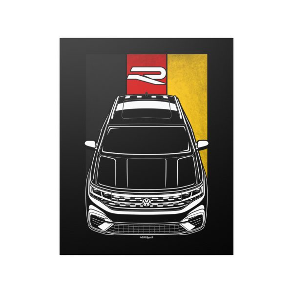 Volkswagen Atlas R line 2021-2023 Poster - Germany Flag Print 16 x 20 inch by Auto Art Apparel