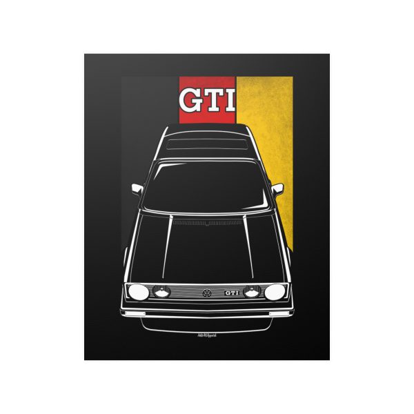 Volkswagen Golf GTI MK1 Poster - Germany Flag Print 16 x 20 inch by Auto Art Apparel