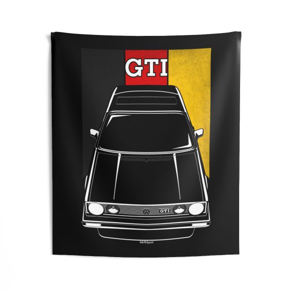 Volkswagen Golf GTI MK1 Tapestry - Germany Flag Wall Art 50 x 60 inch by Auto Art Apparel