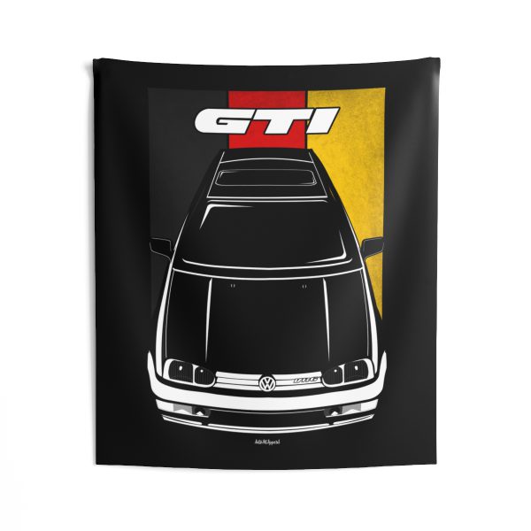 Volkswagen Golf GTI VR6 MK3 Tapestry - Germany Flag Wall Art 50 x 60 inch by Auto Art Apparel