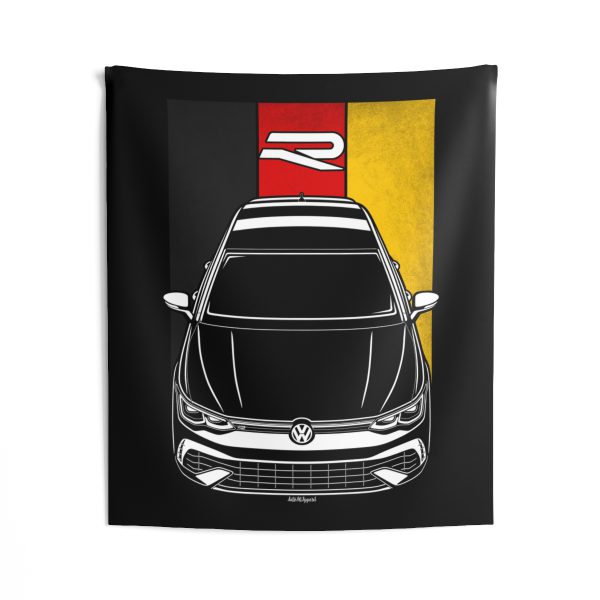 Volkswagen Golf R MK8 Tapestry - Germany Flag Wall Art 50 x 60 inch by Auto Art Apparel