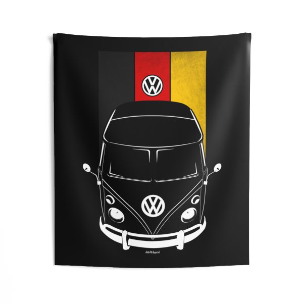 Volkswagen Pick up Type 2 Tapestry - Germany Flag Wall Art 50 x 60 inch by Auto Art Apparel