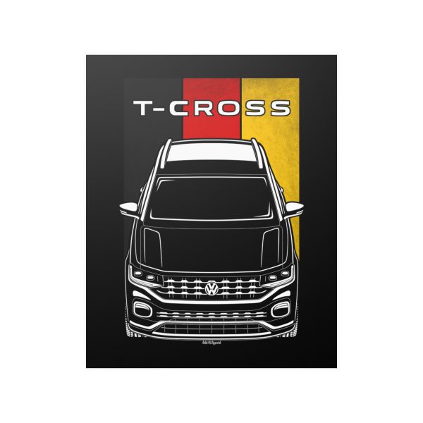 Volkswagen T Cross Poster - Germany Flag Print 16 x 20 inch by Auto Art Apparel