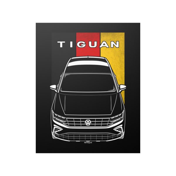 Volkswagen Tiguan 2021-2024 Poster - Germany Flag Print 16 x 20 inch by Auto Art Apparel