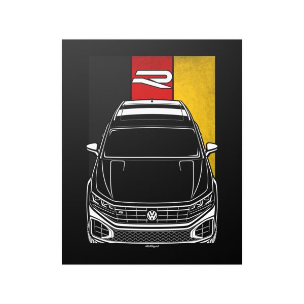 Volkswagen Touareg R Line 2024 Poster - Germany Flag Print 16 x 20 inch by Auto Art Apparel