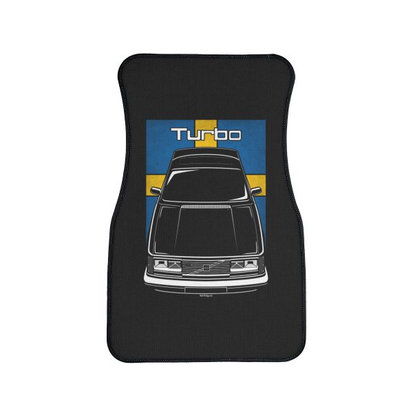 Volvo 242 Turbo Evolution Car Mat - Sweden Flag Floor Mats Front Carpet Floor Mats by Auto Art Apparel