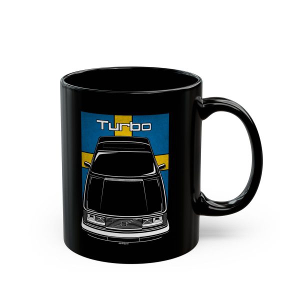 Volvo 242 Turbo Evolution Mug - Sweden Flag Coffee Mug 11 oz by Auto Art Apparel
