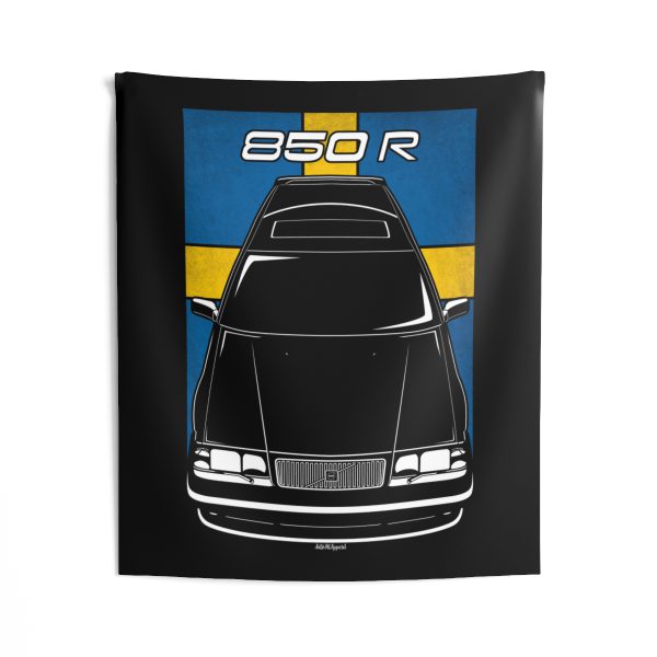 Volvo 850 R Tapestry - Sweden Flag Wall Art 50 x 60 inch by Auto Art Apparel