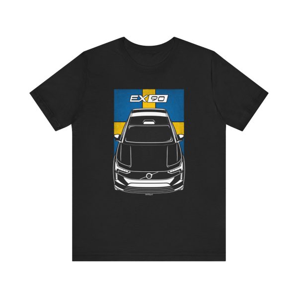 Volvo EX90 T-shirt - Sweden Flag Shirt by Auto Art Apparel