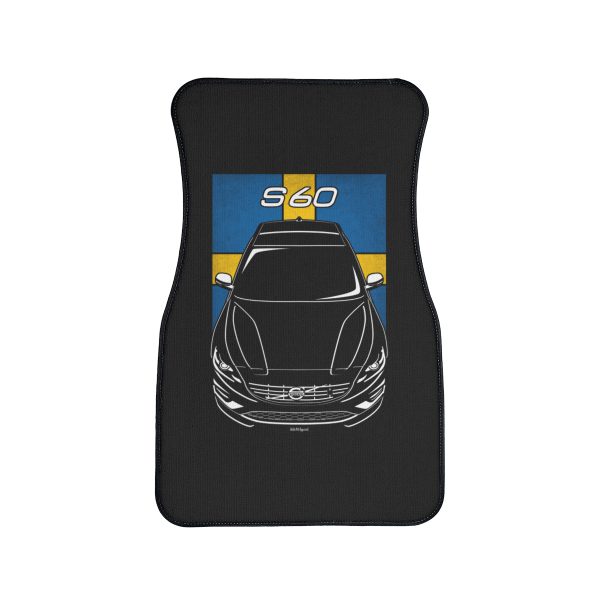 Volvo S60 2014-2018 Car Mat - Sweden Flag Floor Mats Front Carpet Floor Mats by Auto Art Apparel