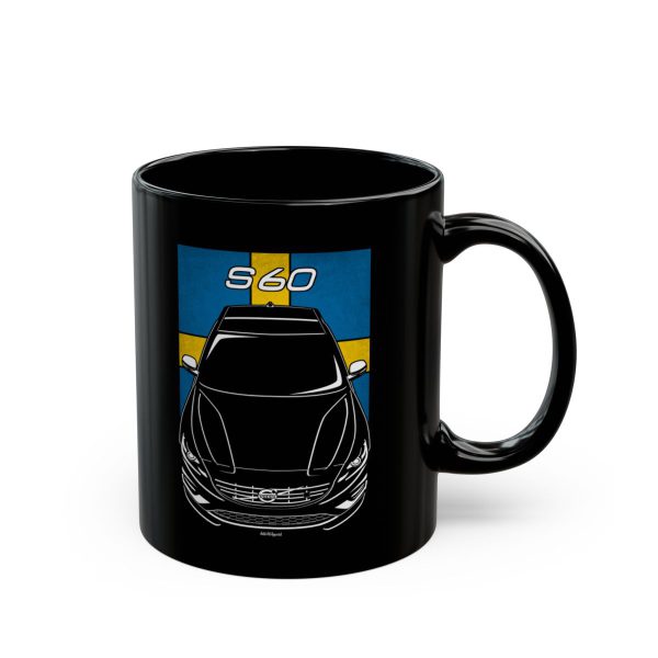 Volvo S60 2014-2018 Mug - Sweden Flag Coffee Mug 11 oz by Auto Art Apparel