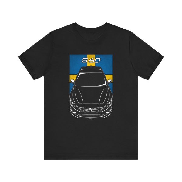 Volvo S60 2014-2018 T-shirt - Sweden Flag Shirt by Auto Art Apparel