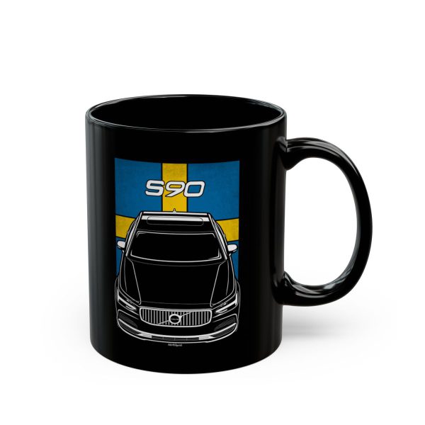 Volvo S90 2020-2024 Mug - Sweden Flag Coffee Mug 11 oz by Auto Art Apparel