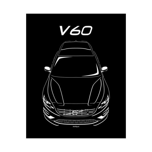 Volvo V60 2014-2018 Poster 16 x 20 inch by Auto Art Apparel