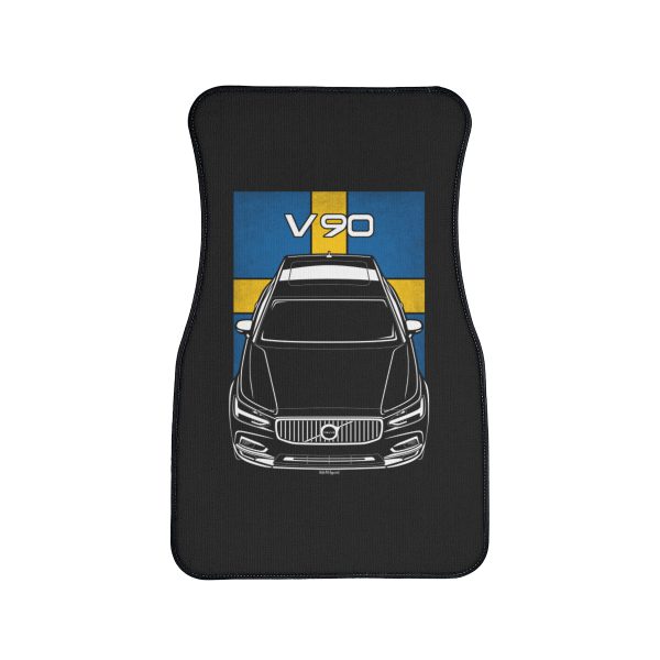 Volvo V90 2020-2024 Car Mat - Sweden Flag Floor Mats Front Carpet Floor Mats by Auto Art Apparel
