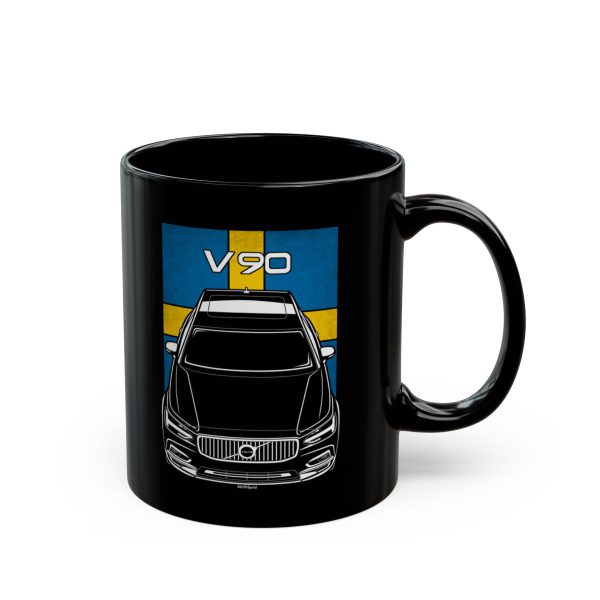 Volvo V90 2020-2024 Mug - Sweden Flag Coffee Mug 11 oz by Auto Art Apparel