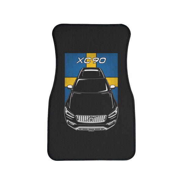 Volvo XC90 2016-2019 Car Mat - Sweden Flag Floor Mats Front Carpet Floor Mats by Auto Art Apparel