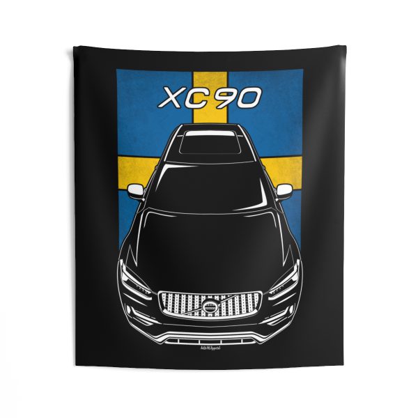 Volvo XC90 2016-2019 Tapestry - Sweden Flag Wall Art 50 x 60 inch by Auto Art Apparel
