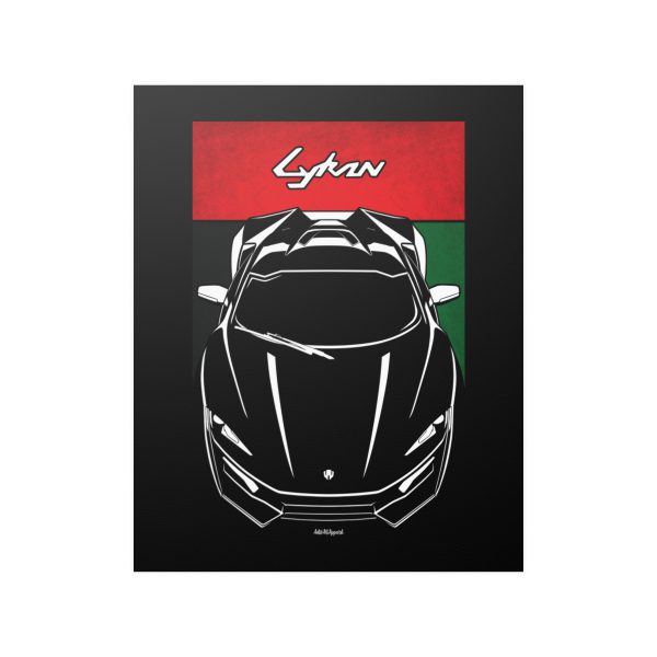 W Motors Lykan Hypersport Poster - UAE Flag Print 16 x 20 inch by Auto Art Apparel