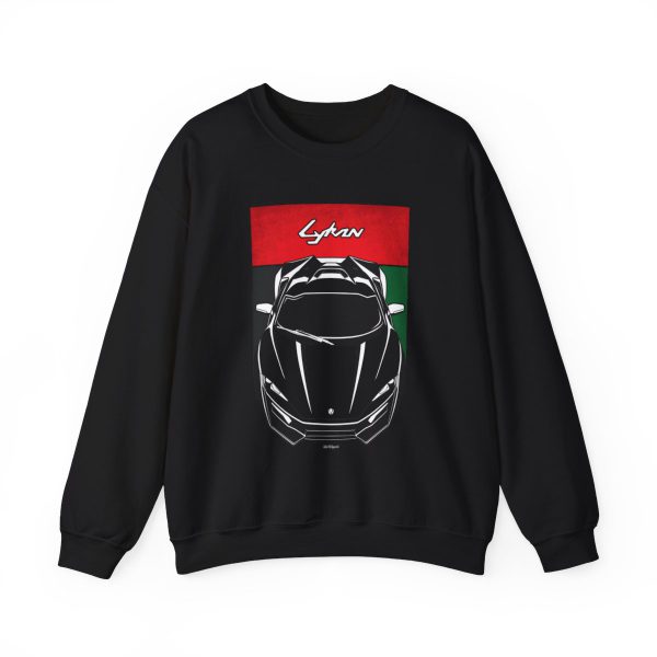 W Motors Lykan Hypersport Sweatshirt - UAE Flag Crewneck Black by Auto Art Apparel