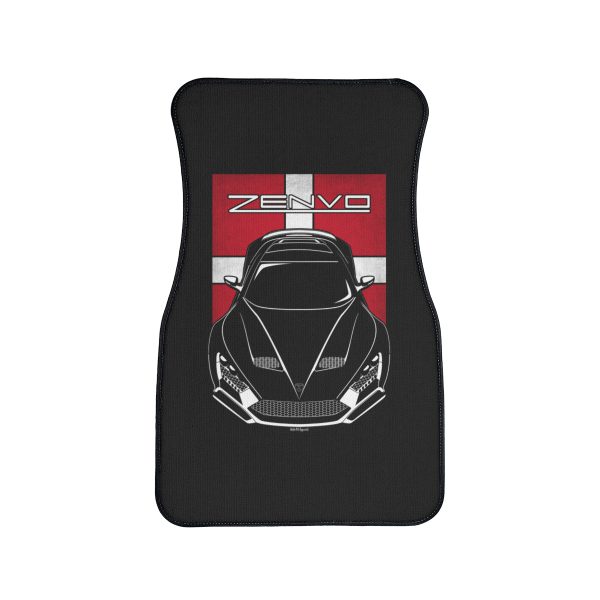 Zenvo ST1 Car Mat - Denmark Flag Floor Mats Front Carpet Floor Mats by Auto Art Apparel