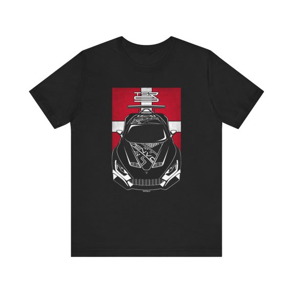 Zenvo TSR S T-shirt - Denmark Flag Shirt Black by Auto Art Apparel